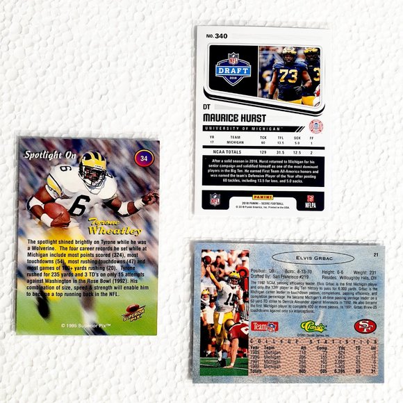 Michigan Wolverines 9 Card Lot - CFTBL [4_5_2] - Picture 8 of 8